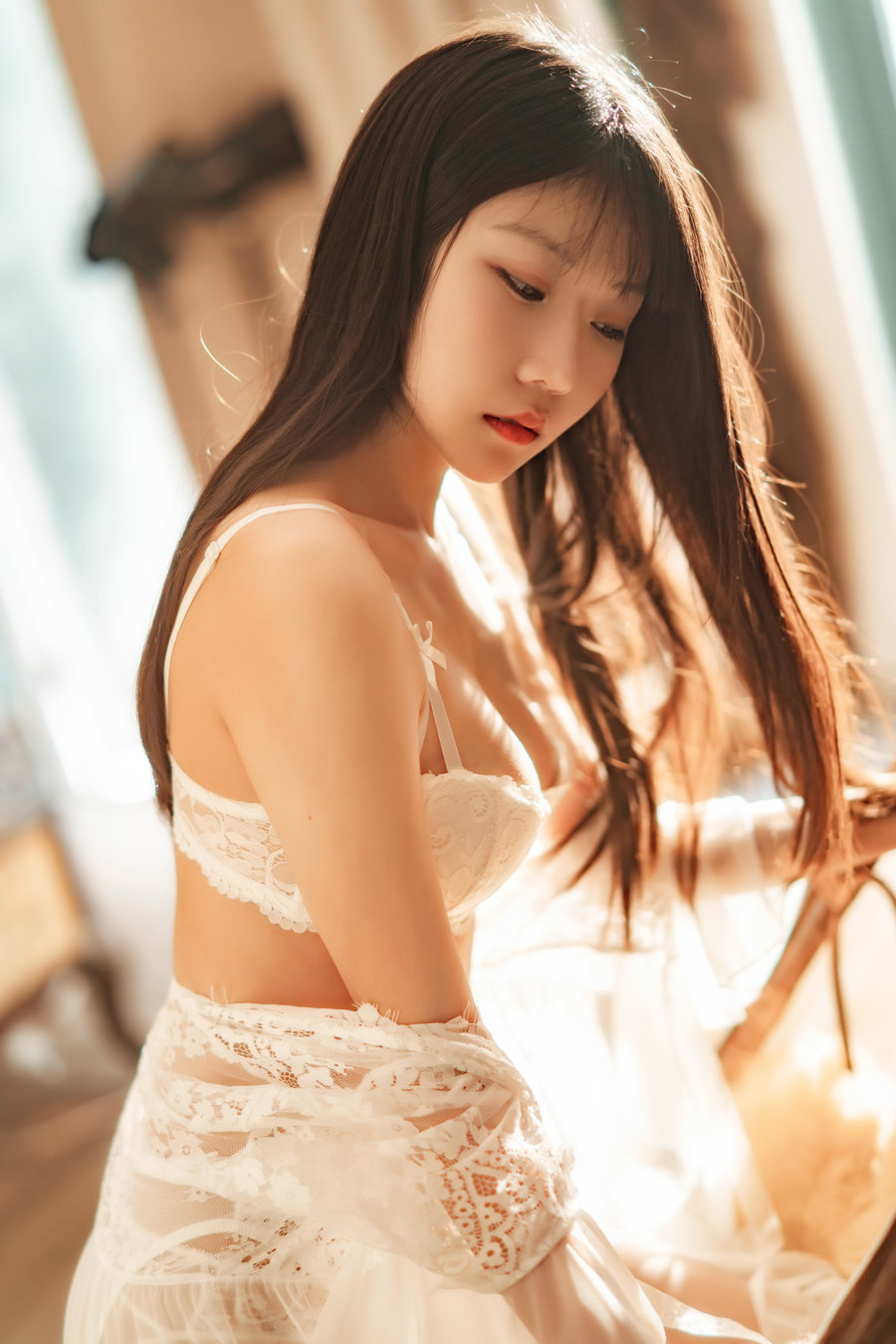 香草喵露露写真 - 室内白色蕾丝 [81P-1.88GB]