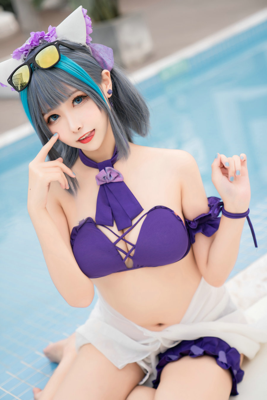 微博妹子Momoko葵葵 - 柴郡水着 [40P1V-313MB]