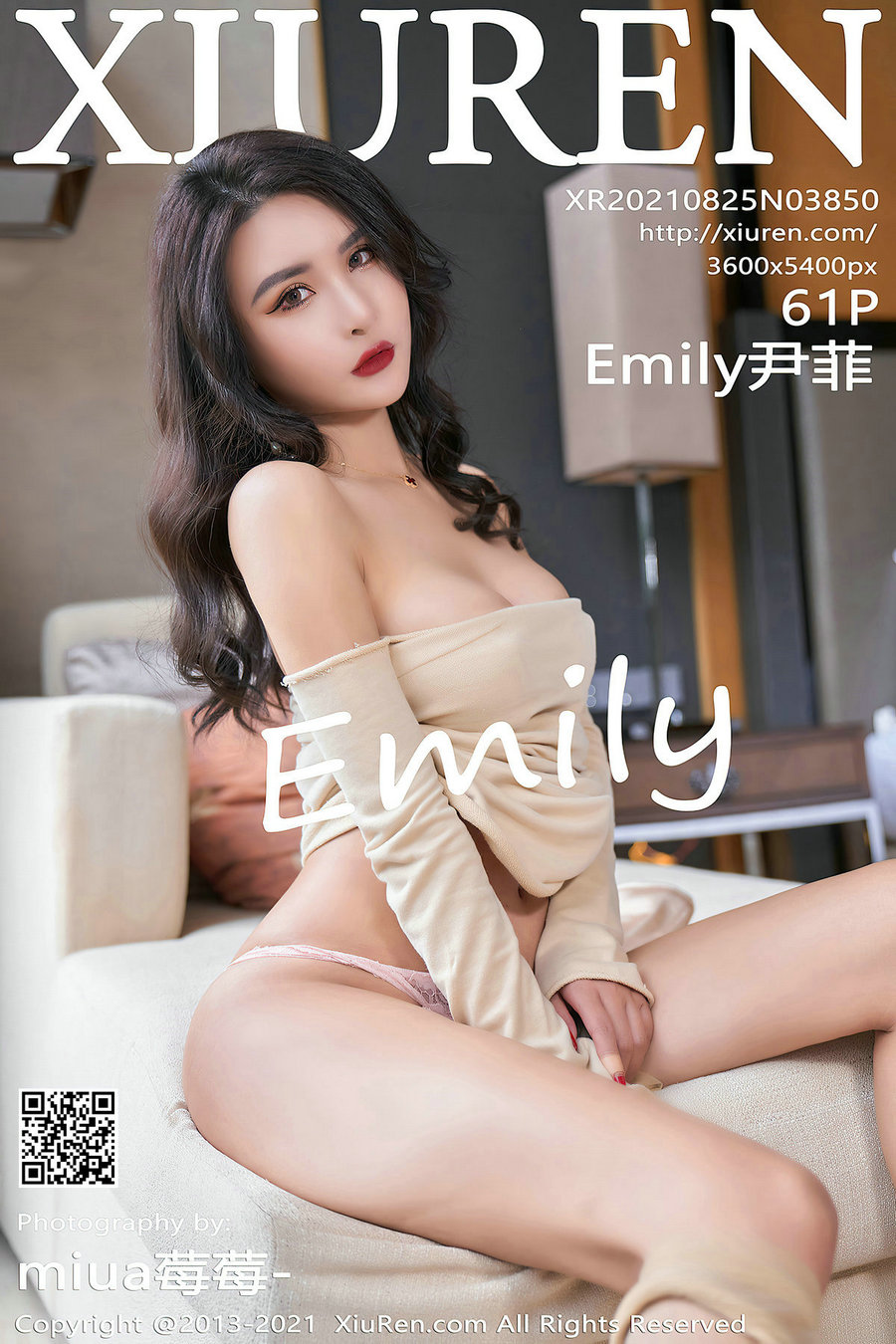 [秀人美媛馆] 2021.08.25 No.3850 Emily尹菲 [61P597MB]
