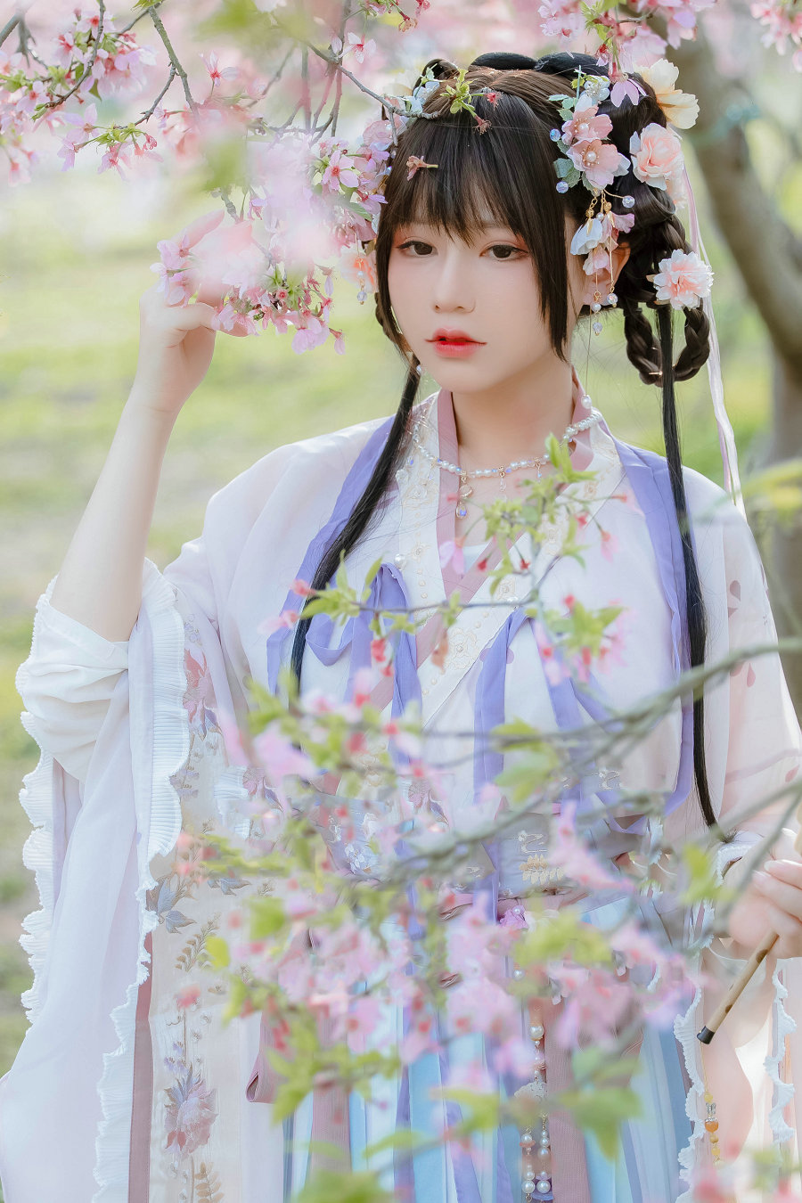 萌妹子Nyako喵子 - 樱花汉服 花神祈愿 [52P-230MB]