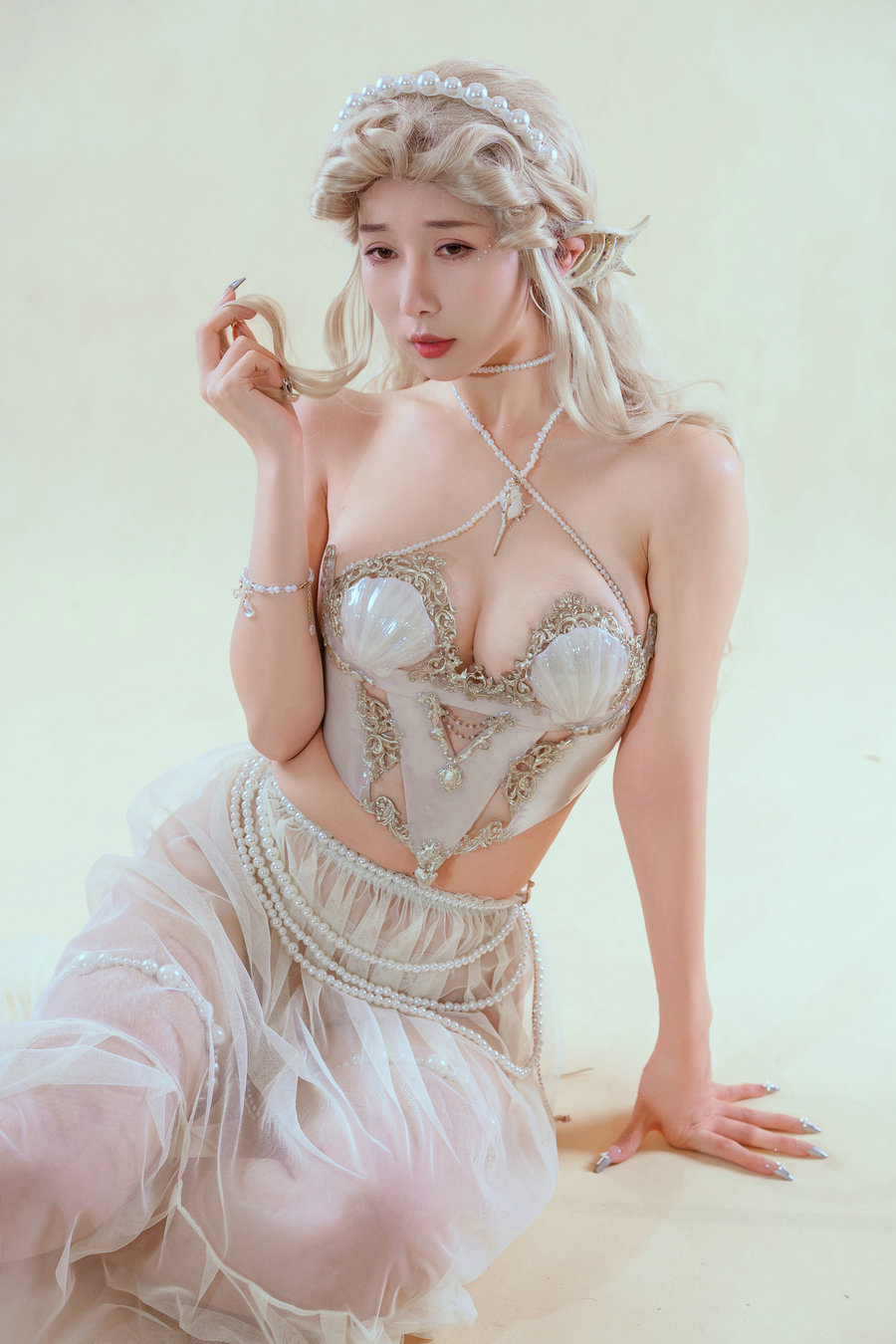 云溪溪 - 奶桃 冒险者图鉴-珊迦娜·人鱼 [31P-245MB]