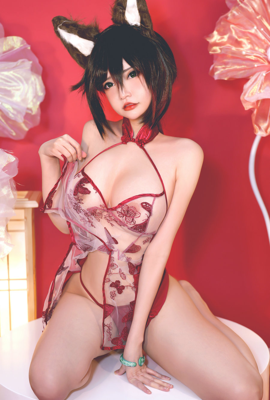 Coser小姐姐Potato Godzilla - Tingyun Cheongsam [16P-80MB]
