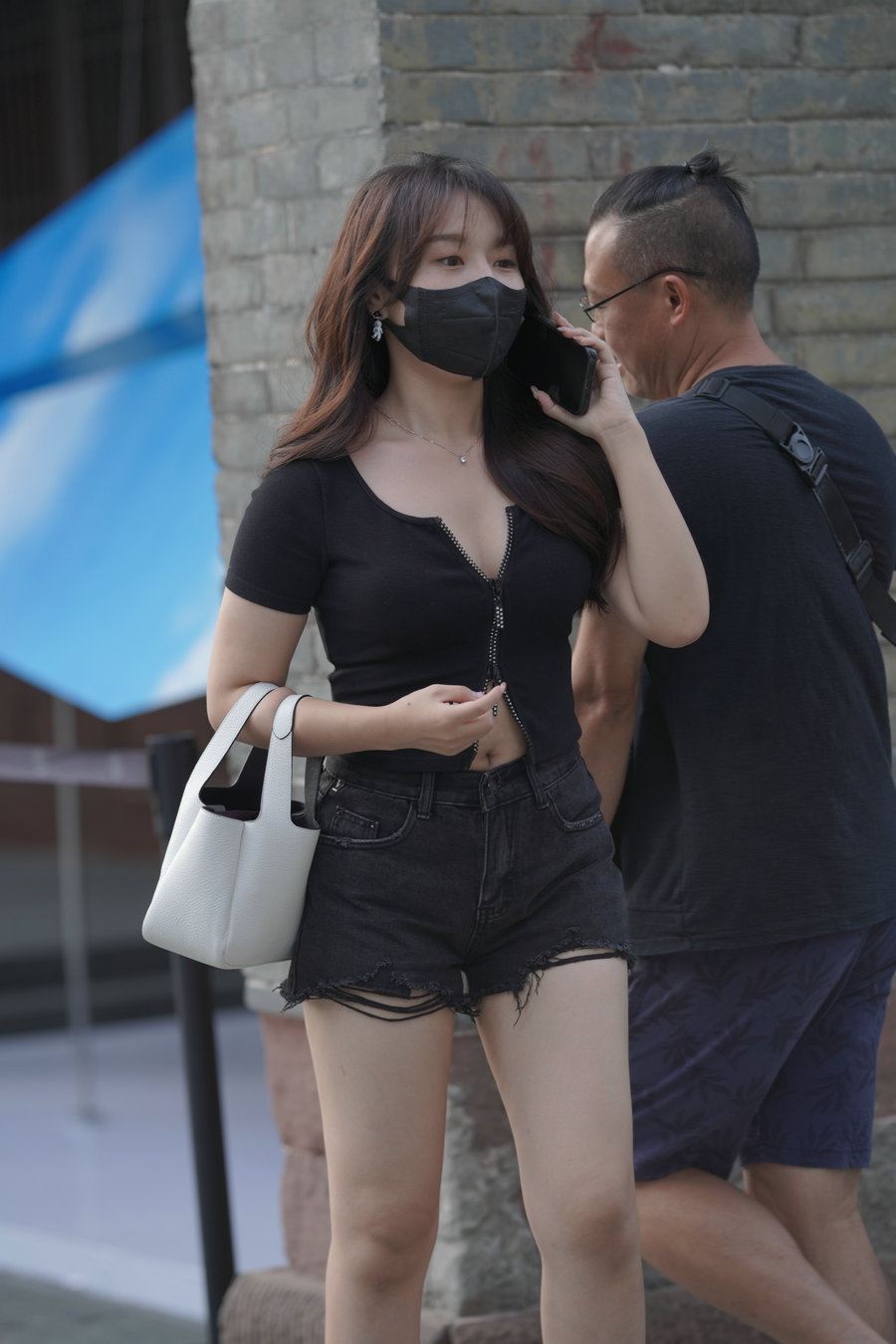 精选街拍视频 No.6376 牛仔短裤百搭 [132P-1.44GB]