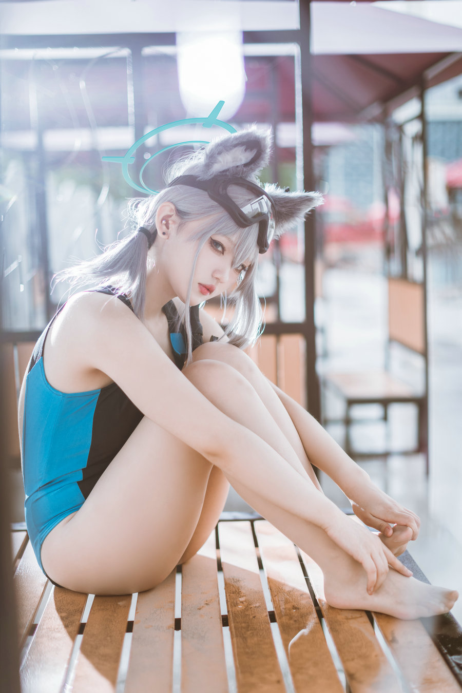 Mercurius-i (露) - 蔚蓝档案 白子水着 [15P-106MB]
