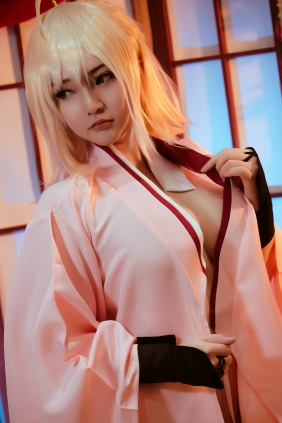 Coser小姐姐Potato Godzilla - Okita Souji Sakura Saber [18P-114MB]