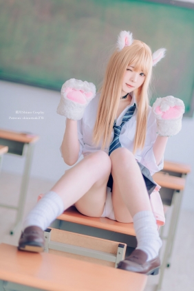 微博妹纸霜月shimo - 金发制服 [8P-125MB]