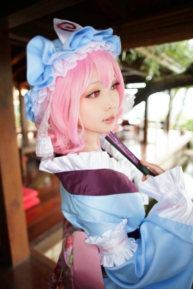 Cosplay - 東方千夜夢 西行寺幽幽子 [117MB]