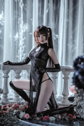 COS少女星野咪兔 - 透视网纱旗袍 [89P-2.02GB]