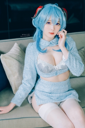 微博妹纸霜月shimo - Ganyu lingerie [15P-100MB]