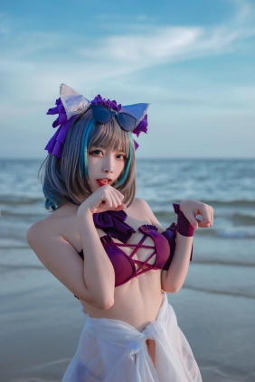 人气Coser二佐Nisa - 碧蓝航线 柴郡泳装 [30P-291MB]